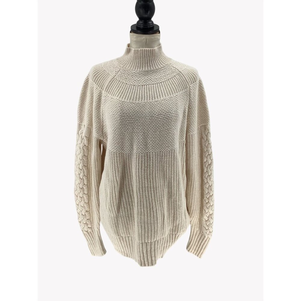 Haven Well Within Womens XXL Cream Mock Neck Sweater  Wool & Cashmere blend